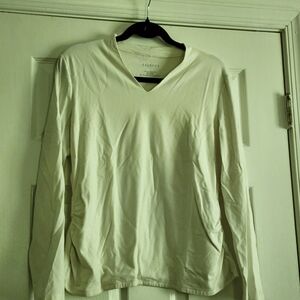 Talbots Cream Long Sleeve Tee